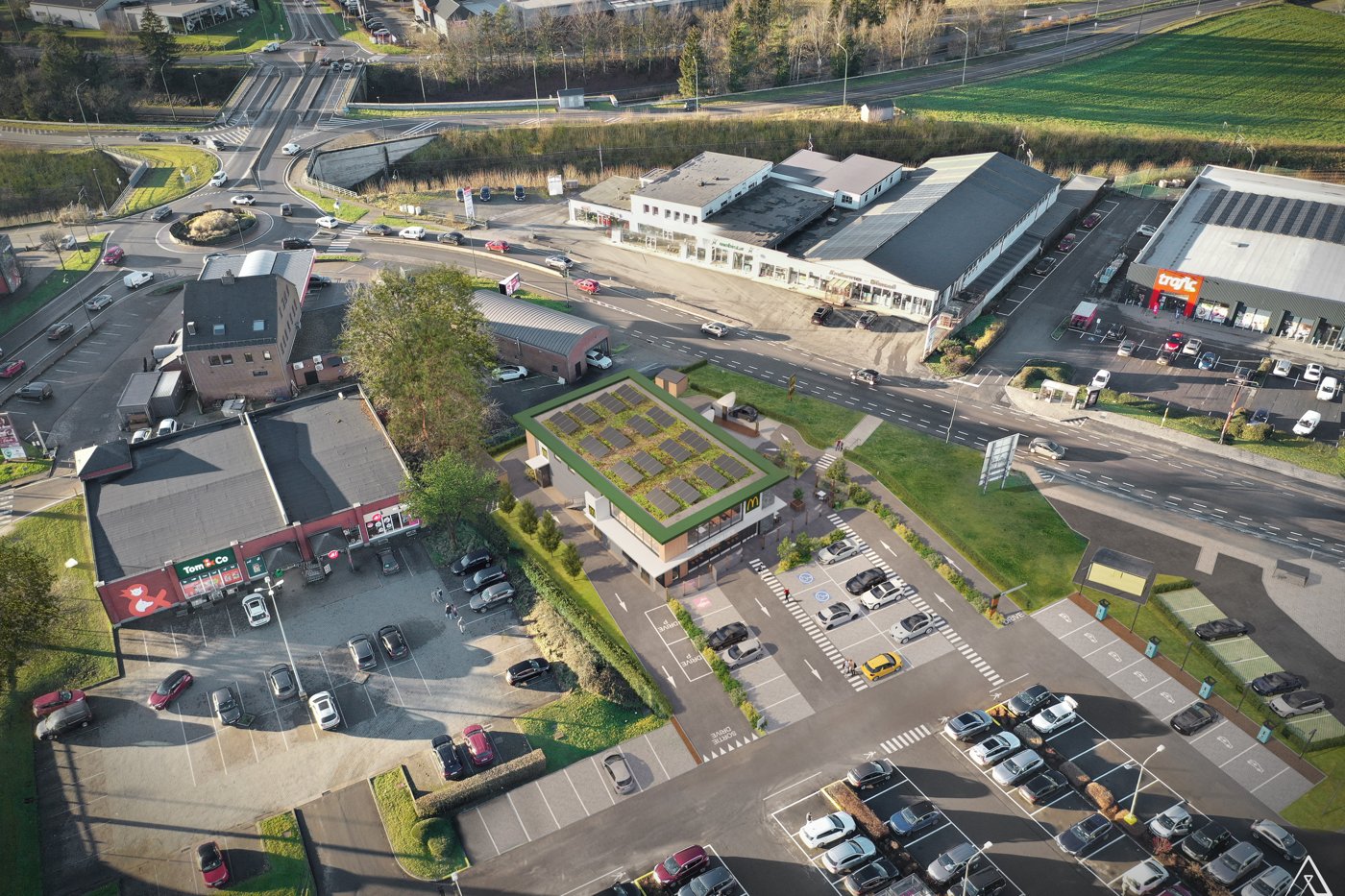 Vue du site et carrefour